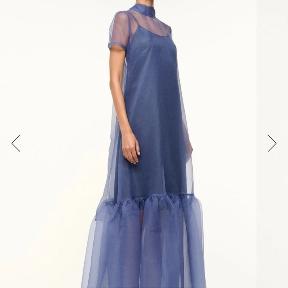 Staud Calluna Maxi Dress in Navy - Picture 3 of 11